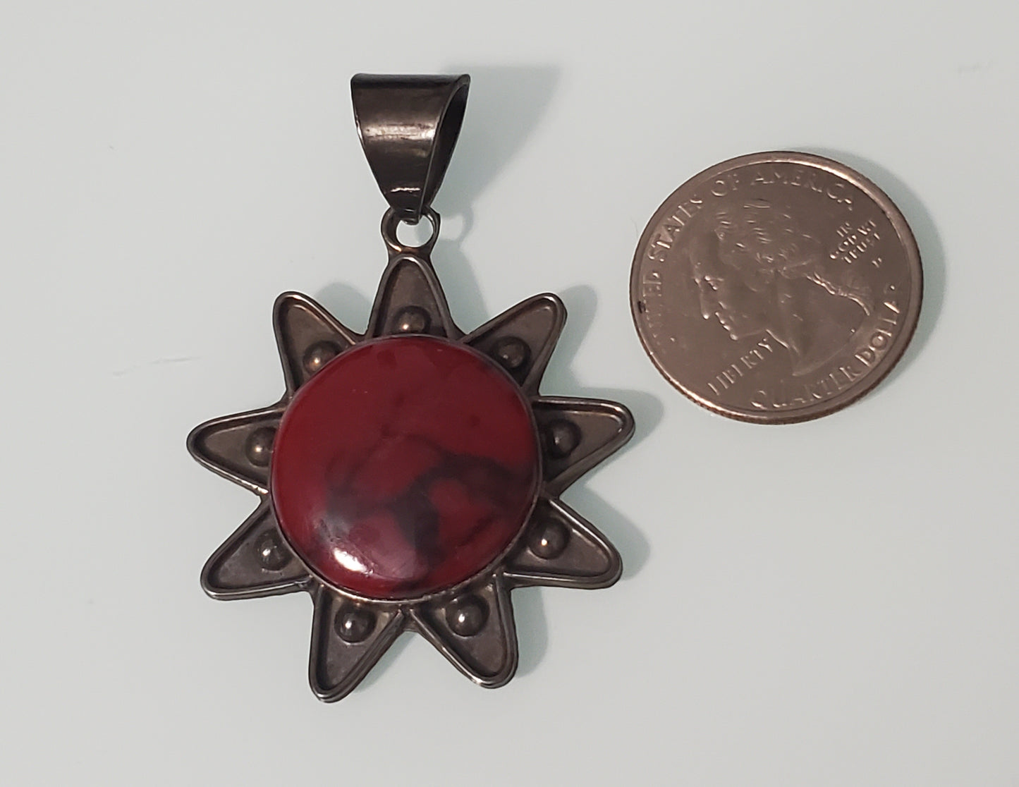 5500-Taxco Sterling Stone Pendant
