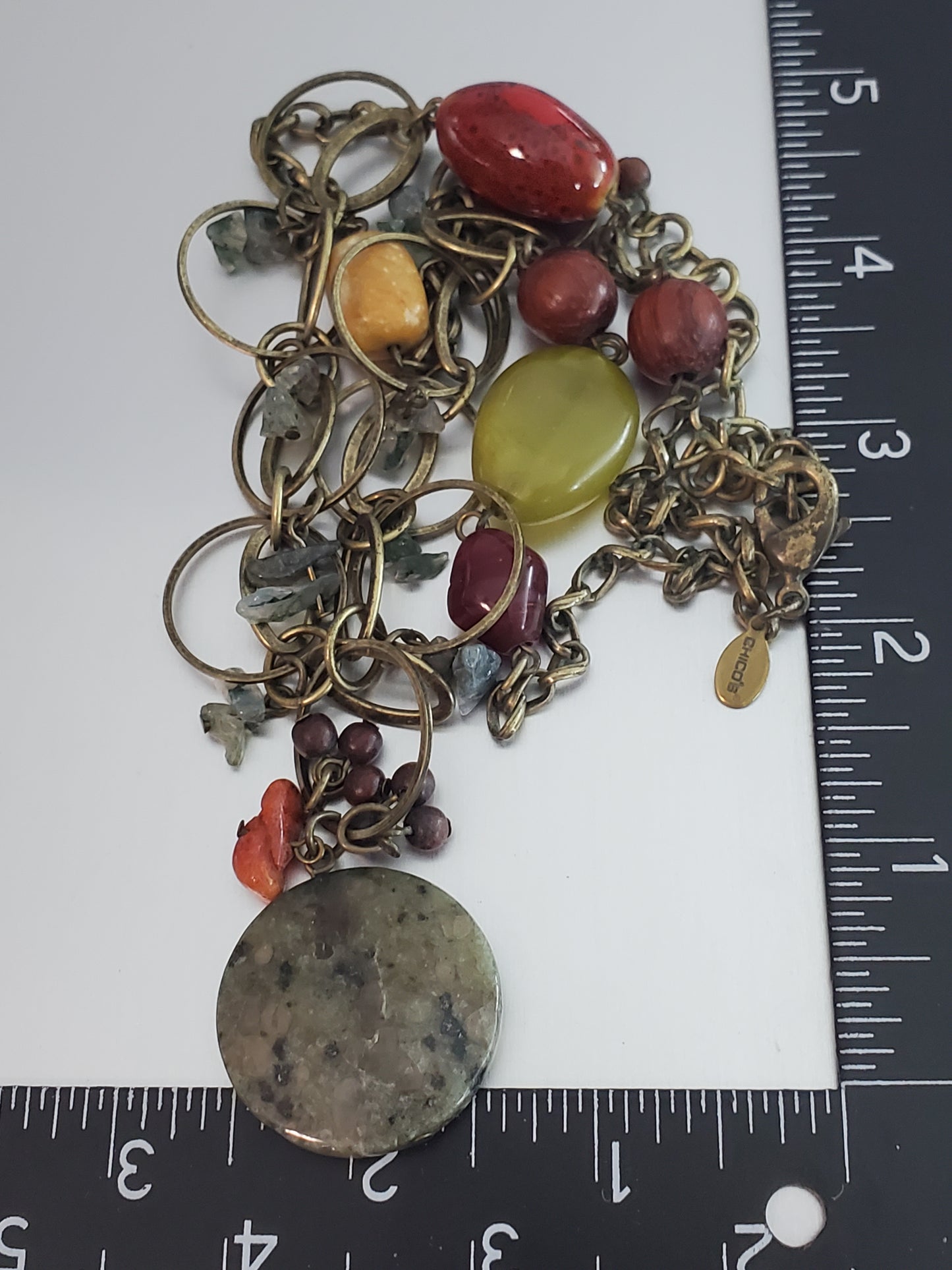 5874-Chico's Stone & Resin Necklace