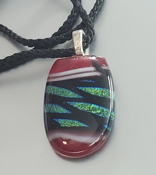 4232-Foiled Glass Necklace