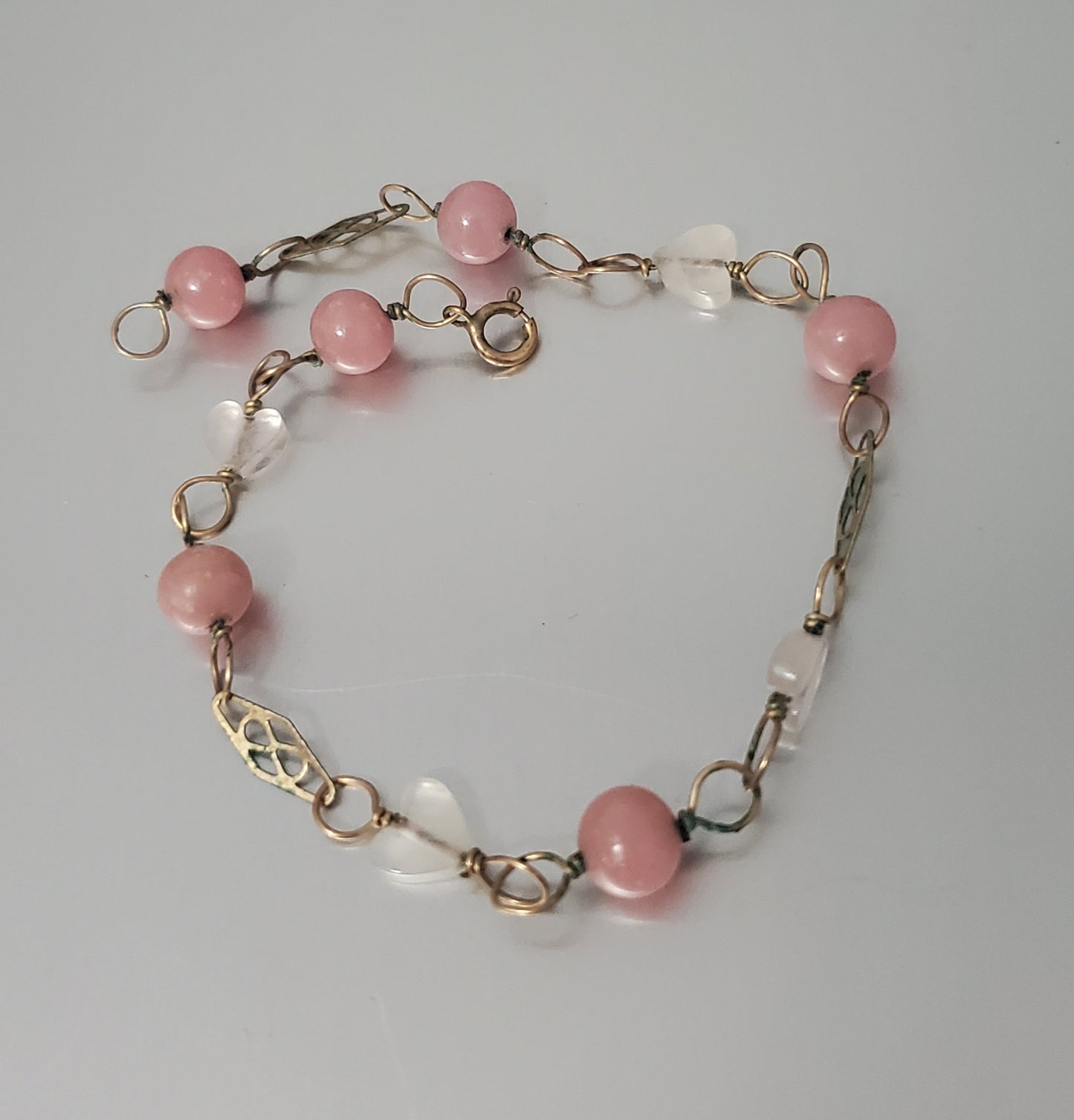 4346-Dainty 1/20 14k Gold Filled Stone Bracelet