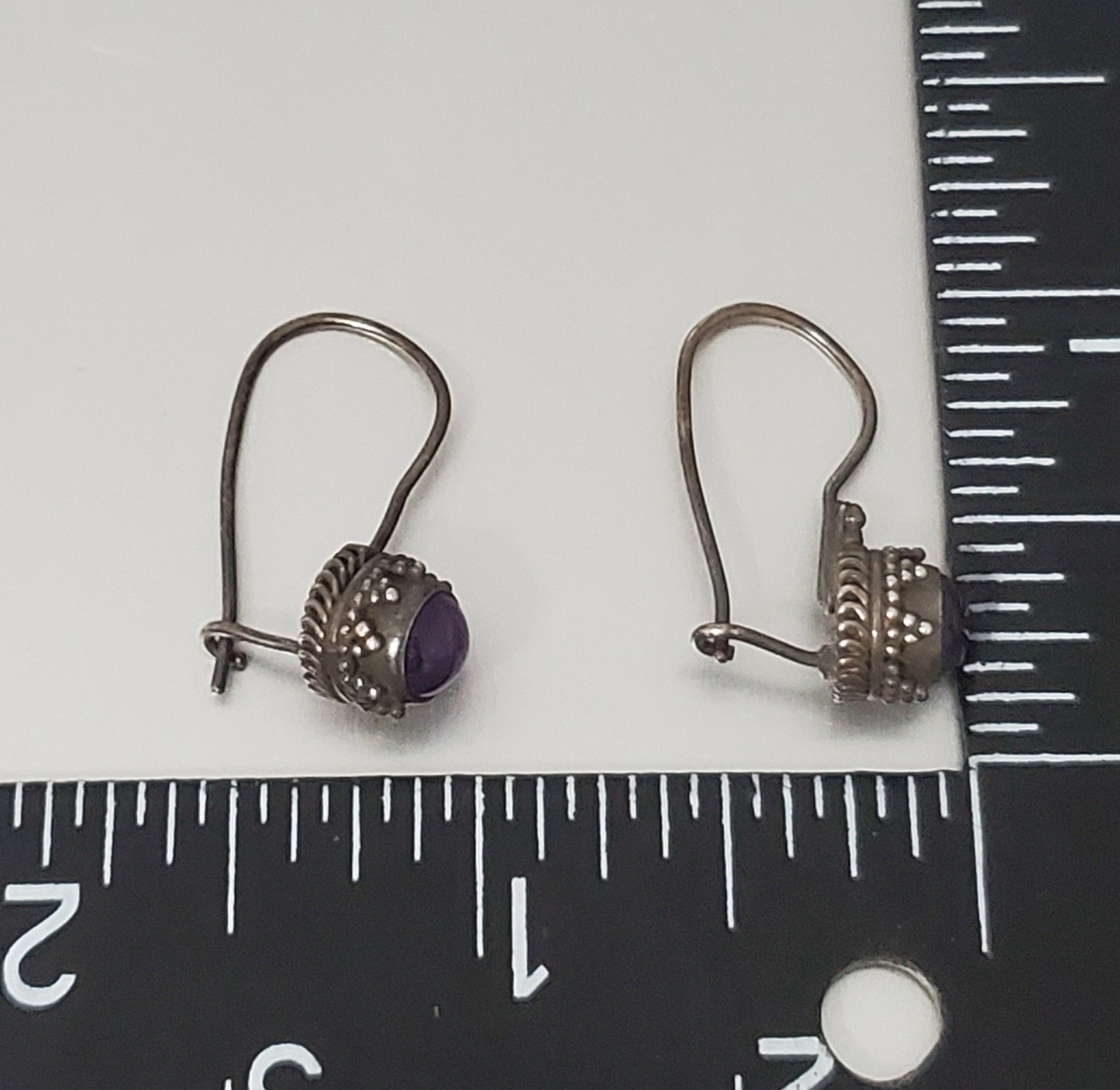 98-Sterling Bali Style Earrings