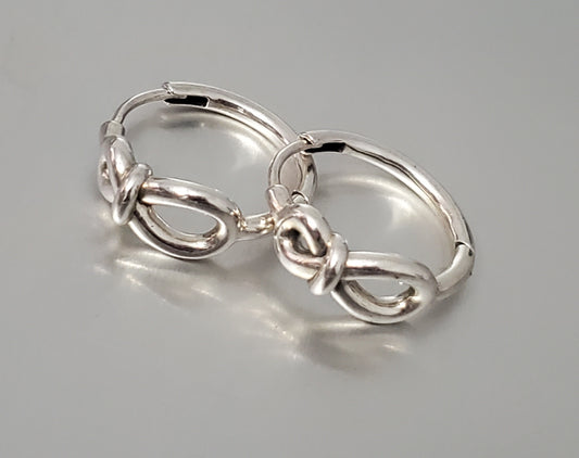 1187-Pandora Infinity Knot Sterling Earrings