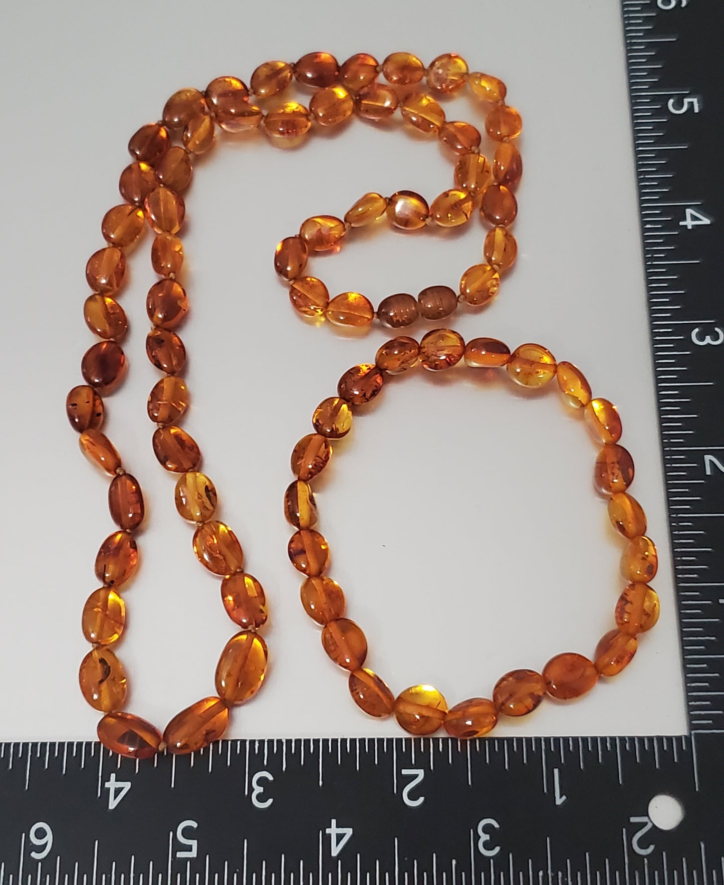 2322-Amber Beaded Necklace and Bracelet Set