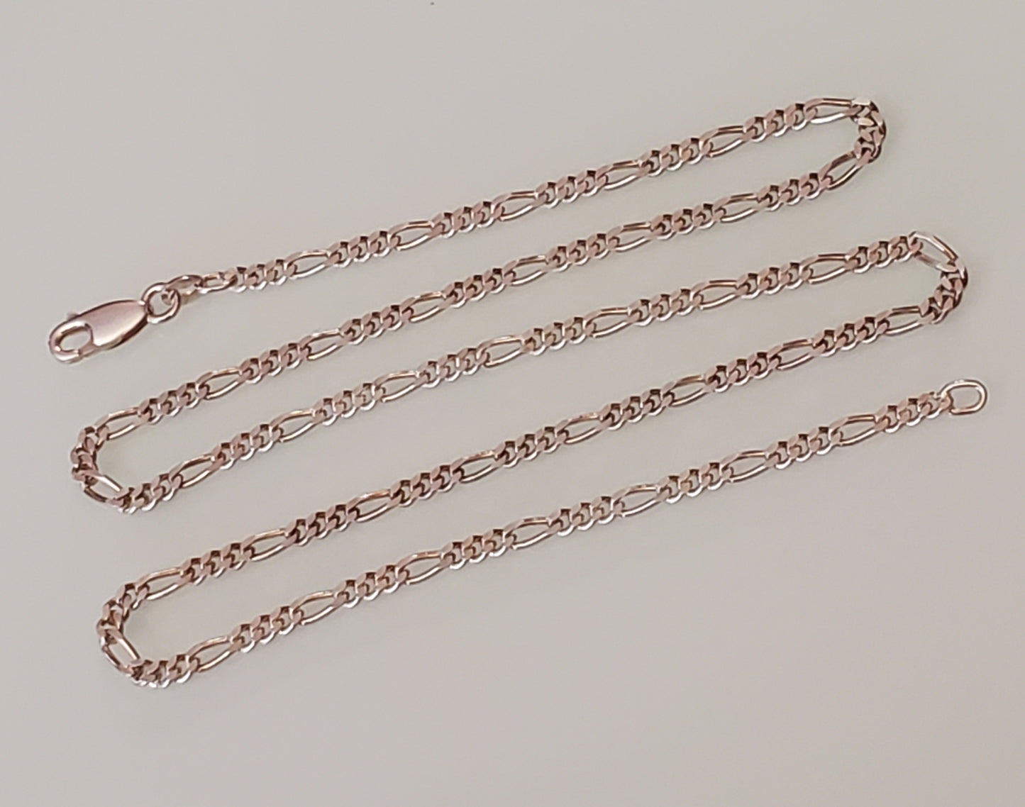 817-18" Italy Sterling Figaro Chain