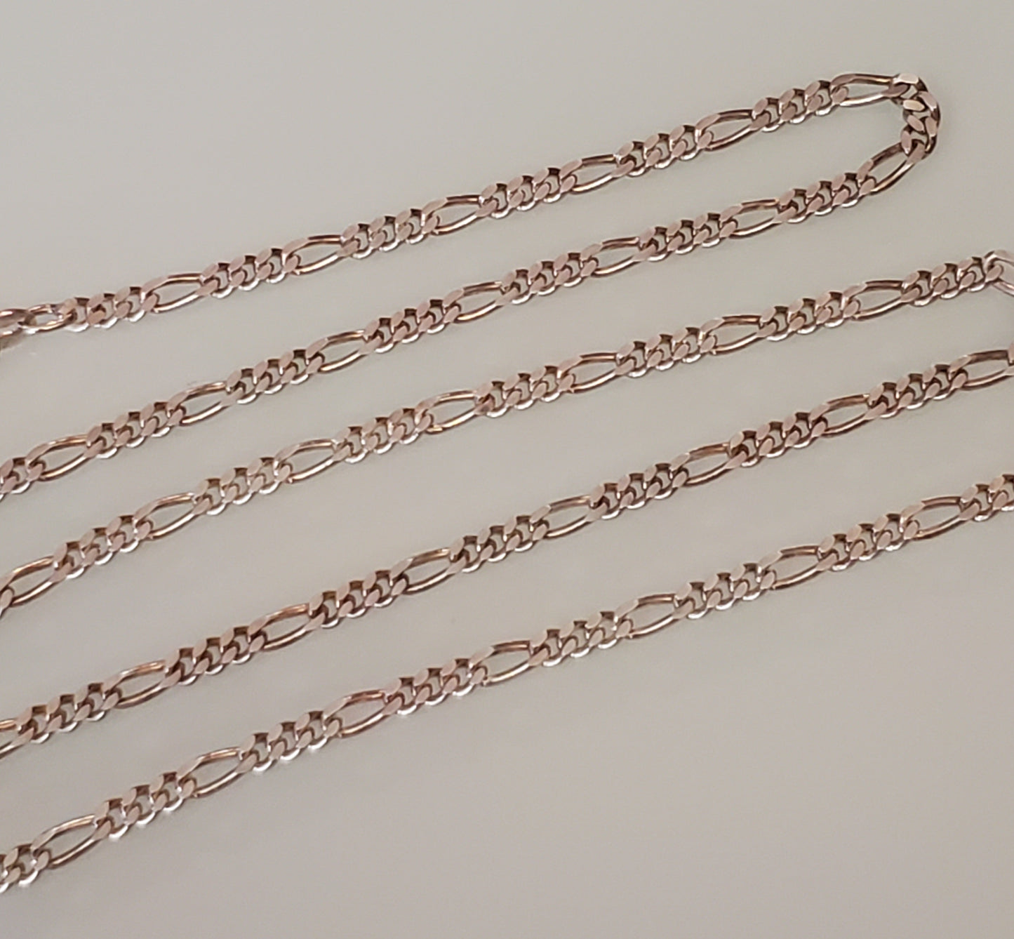 817-18" Italy Sterling Figaro Chain