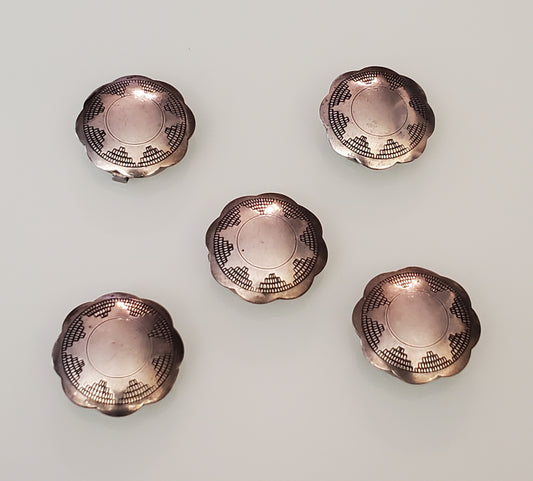 1536-Vintage Sterling Button Covers 5pc