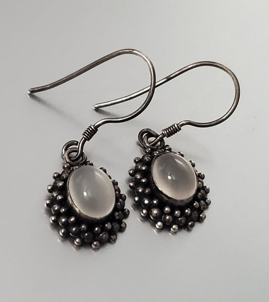2780-Stone Sterling Silver Dangle Earrings