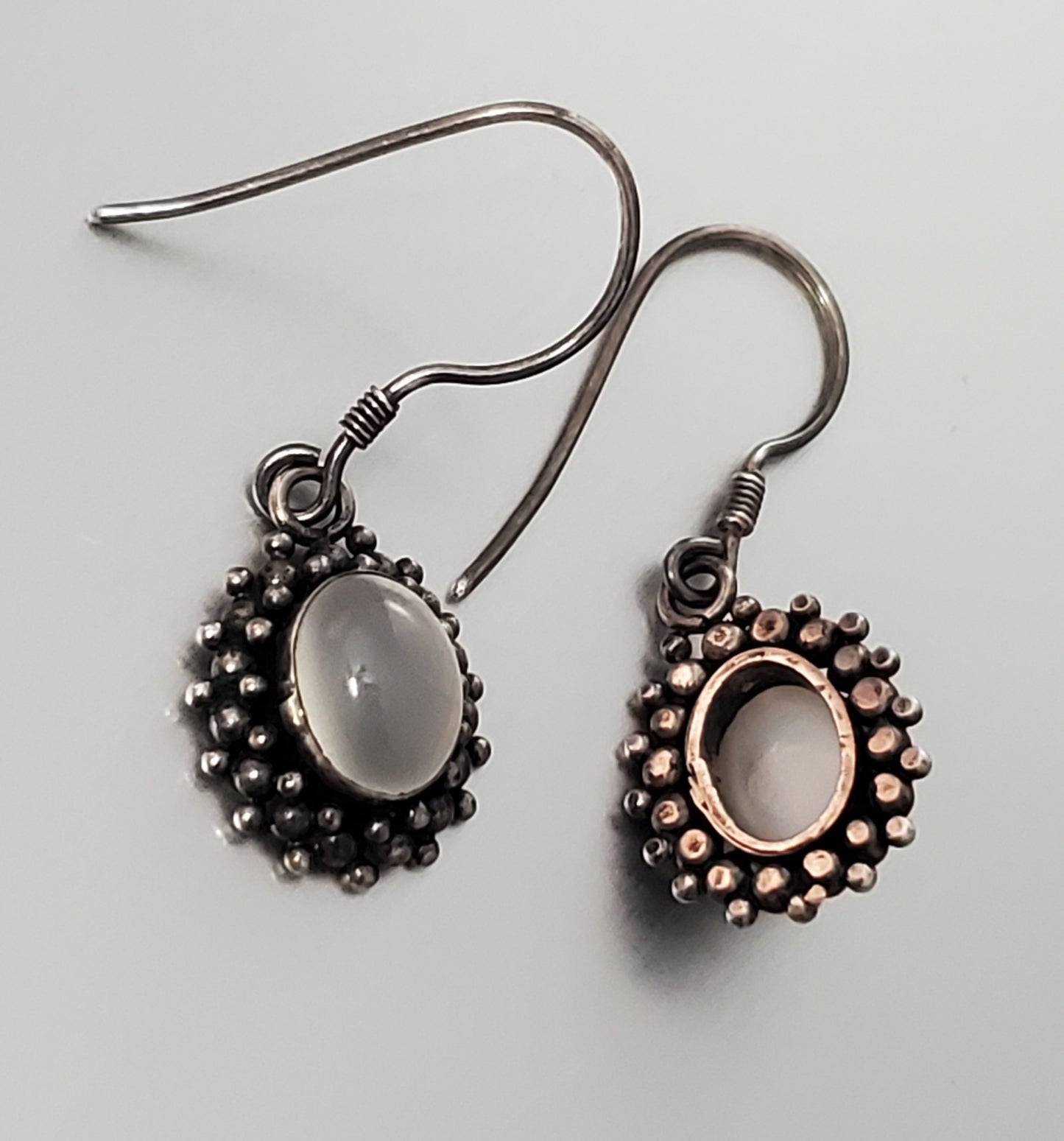 2780-Stone Sterling Silver Dangle Earrings