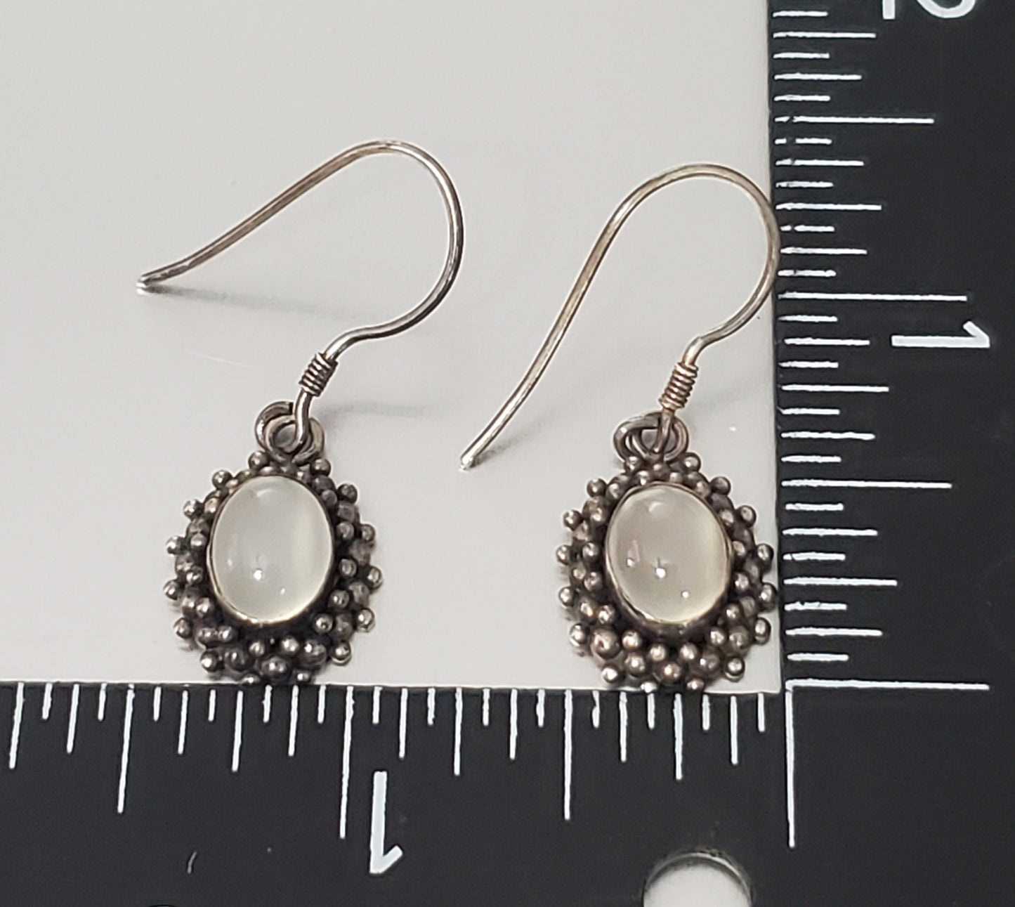 2780-Stone Sterling Silver Dangle Earrings