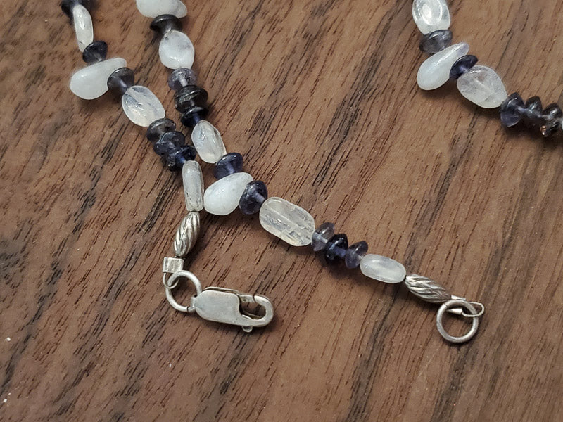 Sterling Silver Amethyst and Quartz Necklace #2063