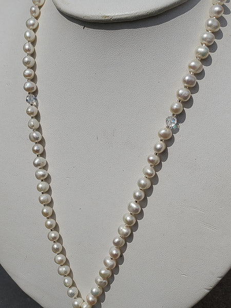 6.5mm Pearl Strand Necklace with Sterling Latch