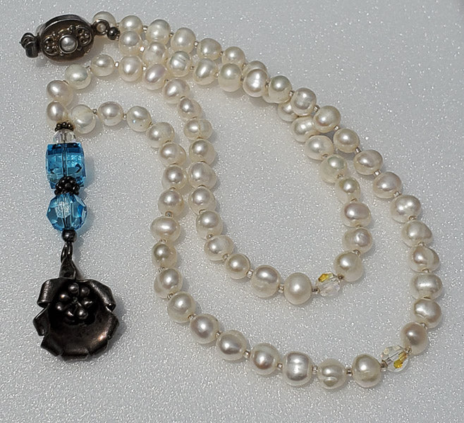 6.5mm Pearl Strand Necklace with Sterling Latch