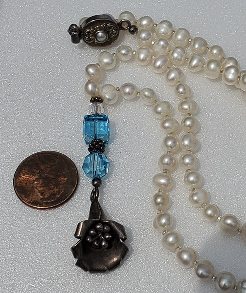 6.5mm Pearl Strand Necklace with Sterling Latch