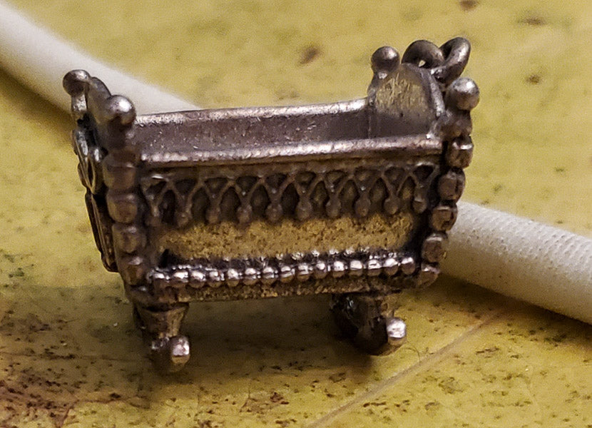Vintage Beau Sterling Silver Baby Crib Charm