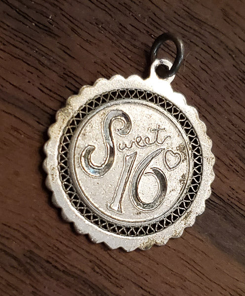 Sweet 16 Sterling Silver Stay Sweet Vintage Charm