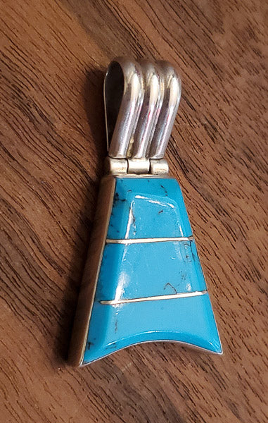 Turquoise Colored Sterling Pendant