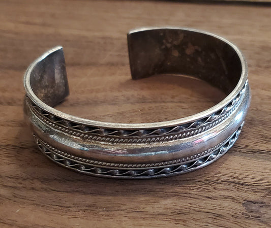 Large Sterling Silver Cuff Bracelet
