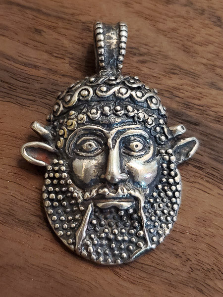 800 Silver Cortona Acheloos Testa Pendant