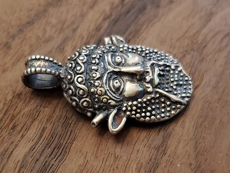 800 Silver Cortona Acheloos Testa Pendant