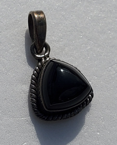 Black Onyx Sterling Silver Pendant