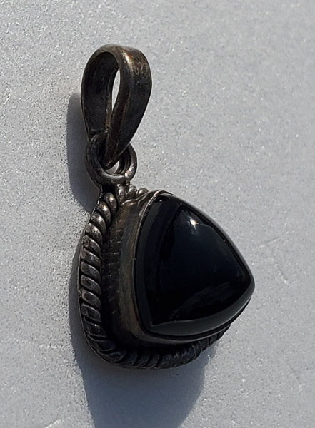 Black Onyx Sterling Silver Pendant