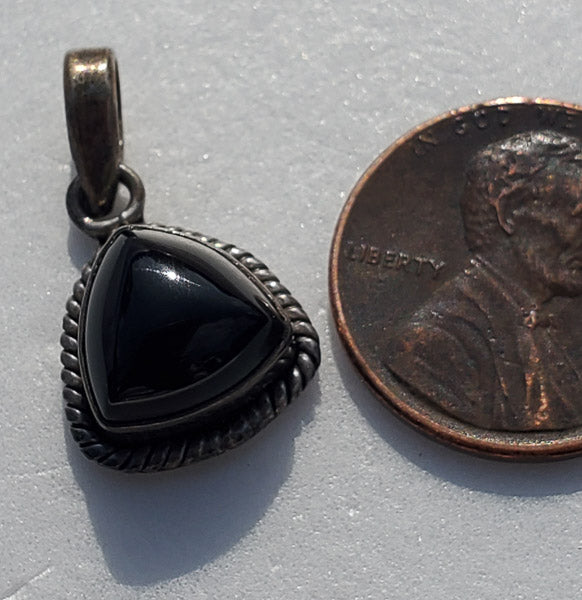 Black Onyx Sterling Silver Pendant