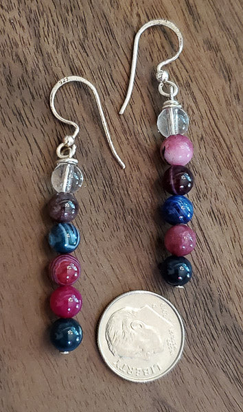 Natural Stone Sterling Silver Earrings