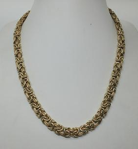 Signed OTC Italy Gold Over Sterling Silver Chunky Chain