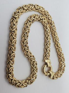 Signed OTC Italy Gold Over Sterling Silver Chunky Chain