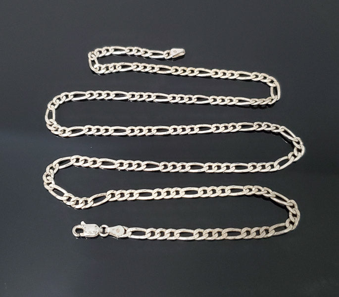 24" Italy Sterling Silver Figaro Chain