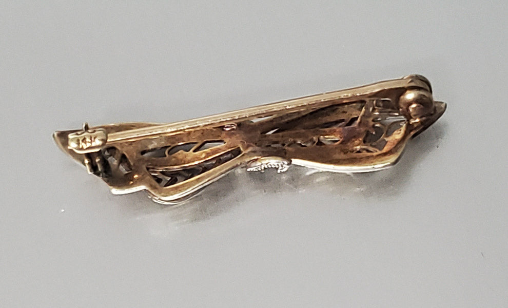 14k Gold Art Deco Brooch