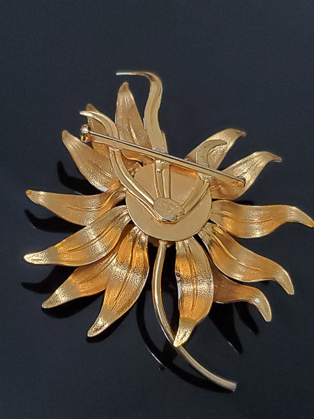 Original by Robert Large Enamel Daisy Brooch