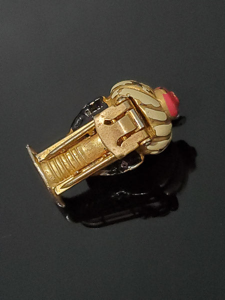 Vintage Coro Pat. Blackamoor Head Clip Brooch 1930's