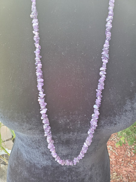 Amethyst Stone Nugget Necklace