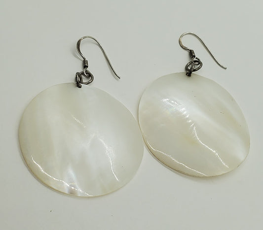 2730-Shell Sterling Dangle Earrings