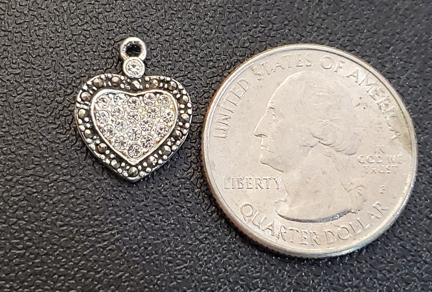 Sterling Silver Heart Pendant or Charm