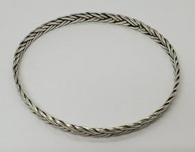 MEXICO Sterling Silver Braided Bangle