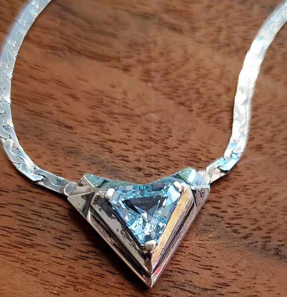 Vintage Trillian Cut Topaz Sterling Silver Necklace