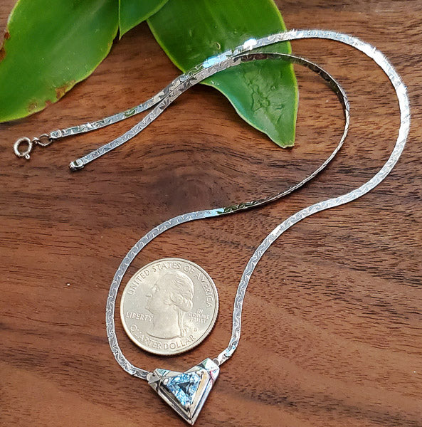 Vintage Trillian Cut Topaz Sterling Silver Necklace