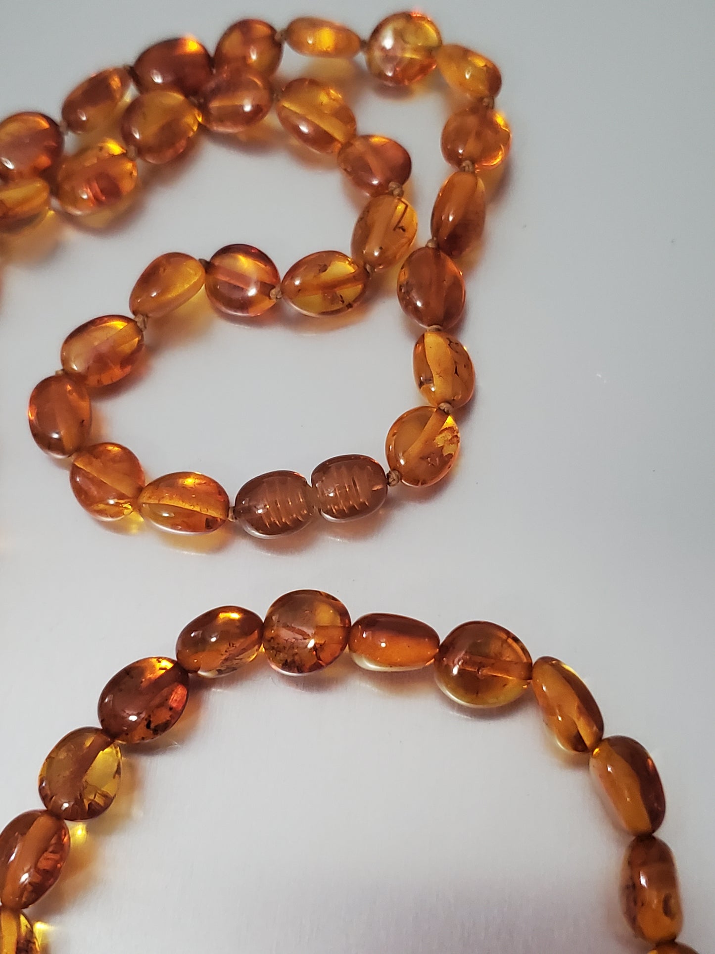 2322-Amber Beaded Necklace and Bracelet Set