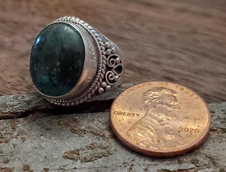 Turquoise Sterling Silver Ring Sz 7.25