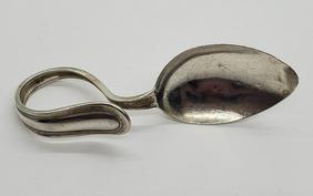 Curved Loop Handle Vtg Sterling Baby Spoon