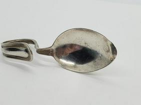 Curved Loop Handle Vtg Sterling Baby Spoon